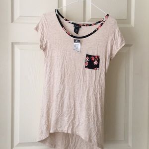 Rue 21 cream/ floral t shirt